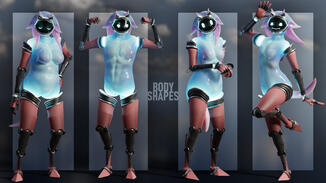 It also supports a range of body transformations through blend shapes, allowing users to easily customize their appearance and change their visual identity. Which is an important aspect of VRChat.