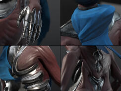 Perfect for experimenting in Substance Painter, this model allowed me to test smooth transitions between different materials.